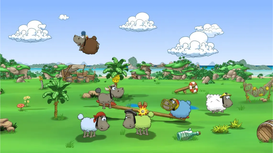 Clouds & Sheep 2 process visual